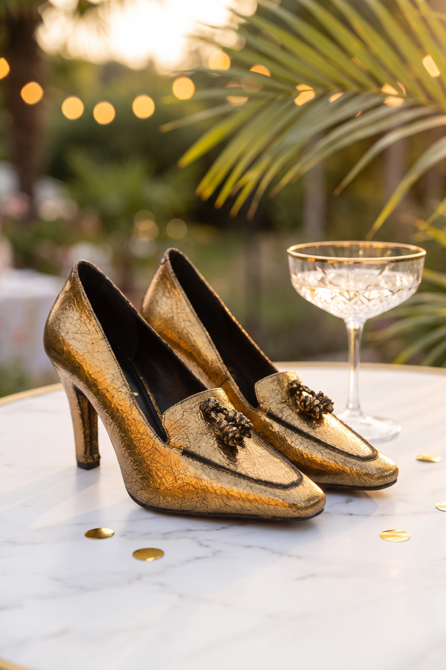 Aurelia Metallic Pump Heel