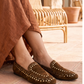 Granada Studded Loafer – Mocha, on model
