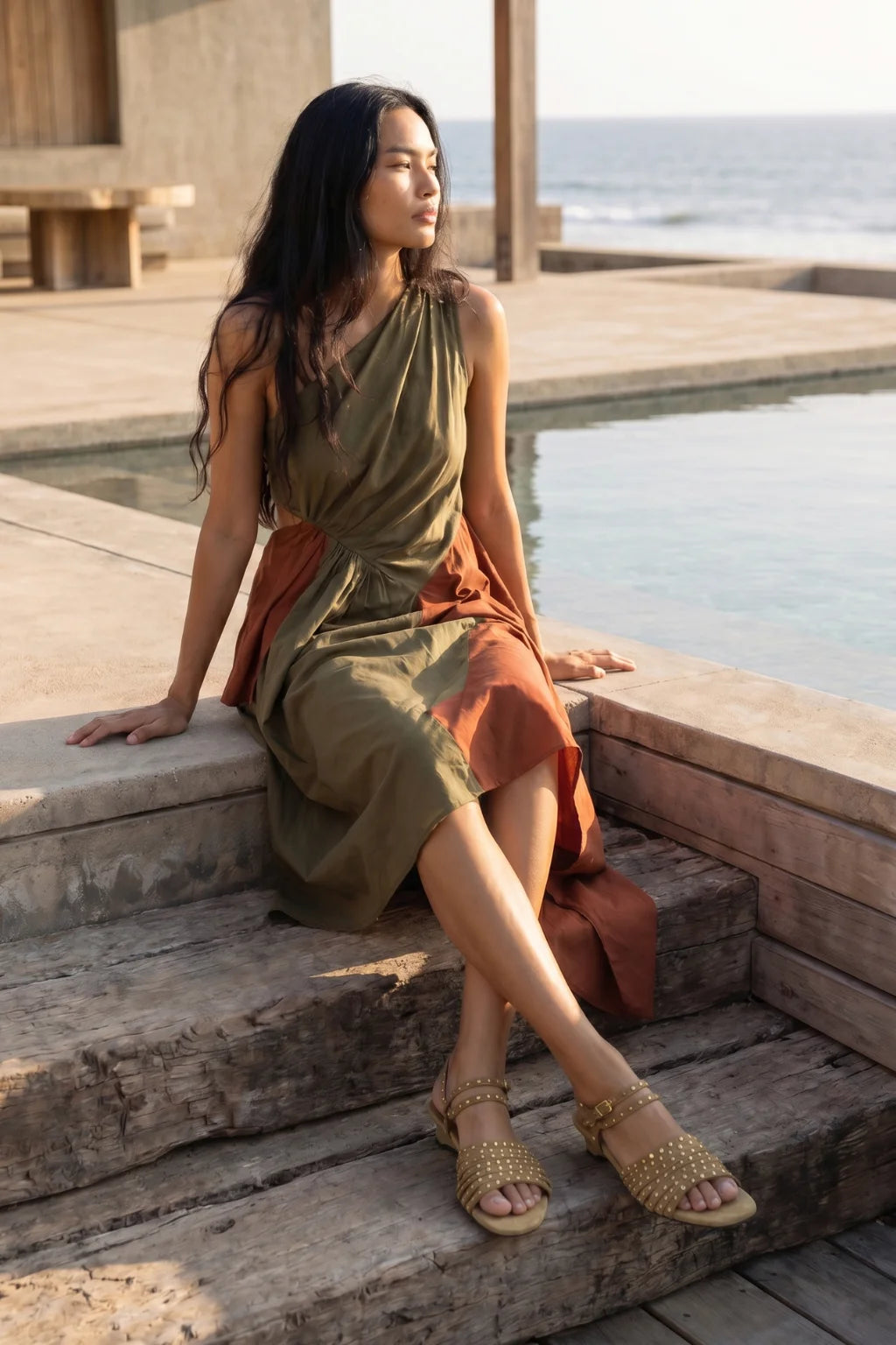 Dolce Aurelia Sandal, Beige — 07 on model