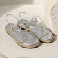 Stella Metallica strappy platform