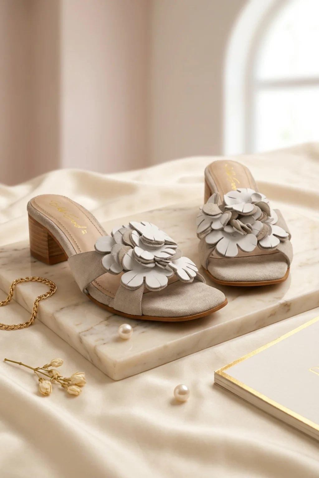Fiore Lumina Slide, Off White — 08 styled
