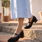 Bellissima Mary Jane Heel – Black, on model