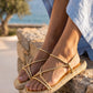 Stella Metallica strappy platform
