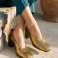 Aurelia Oro Block Heel