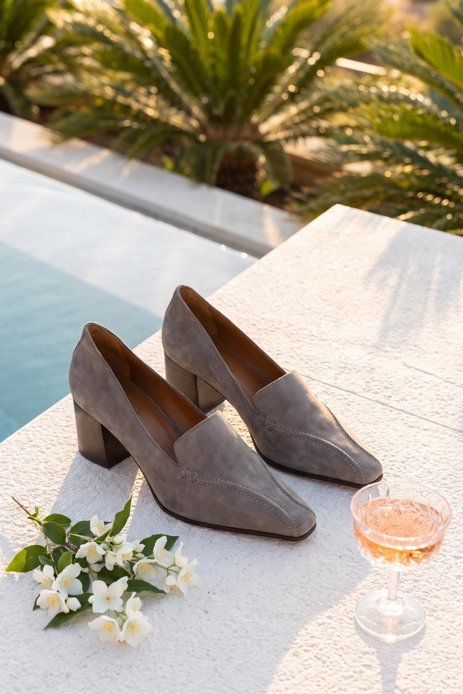 Toledo Suede Loafer Heel