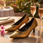 Dorada Pointed Pump Heel – Gold