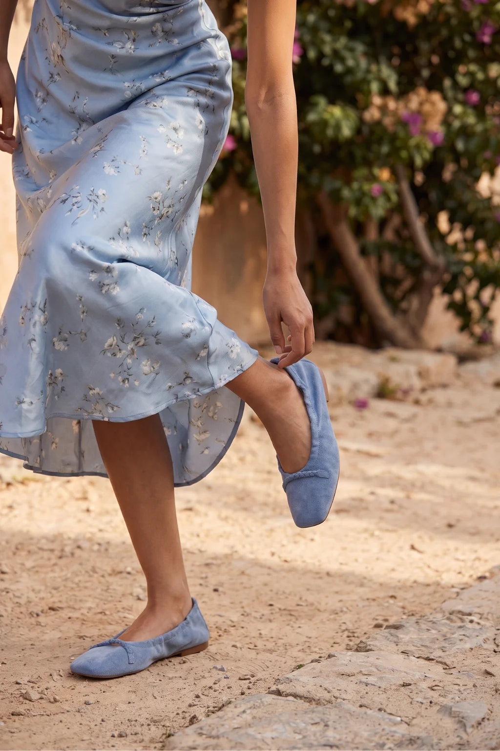Cielo Serrano Ballerina, Blue — 06 on the foot