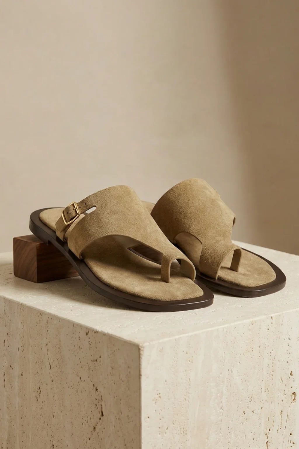 Arena Dorada Sandal, Beige — 08 styled