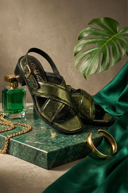 black leather ballet shoes