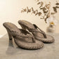 Arena Dorada Heel Sandal
