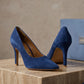 Verona Blu Suede Heel