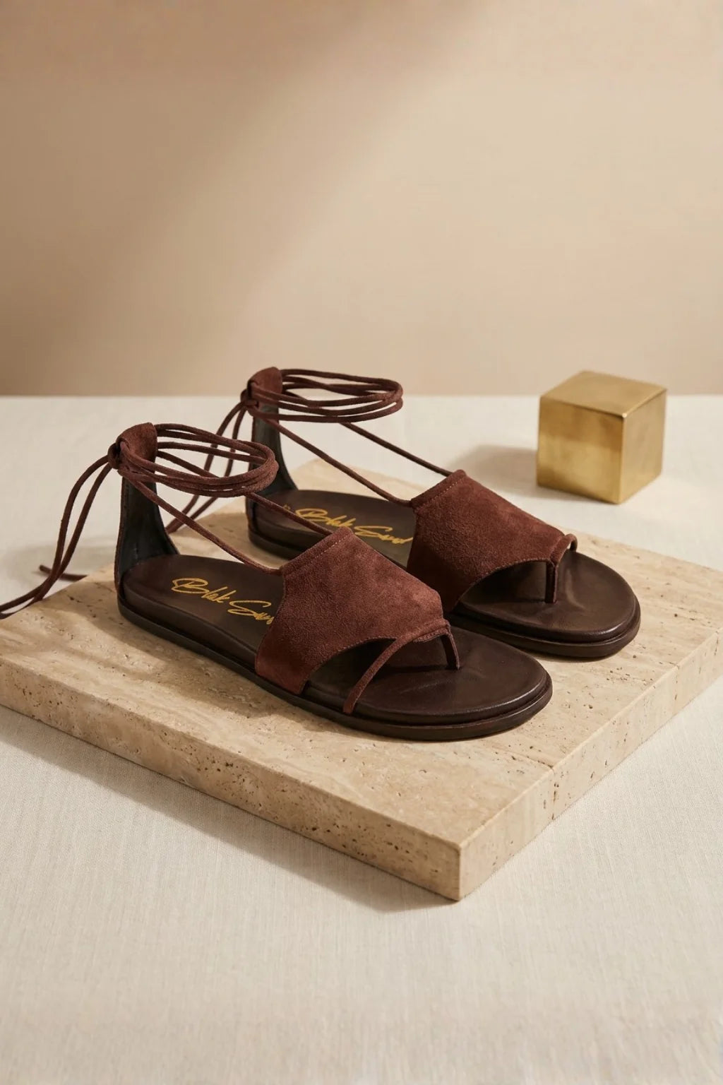 Torino Eleganza Wrap Sandal, Maroon — 08 styled