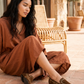Granada Studded Loafer – Mocha, on model