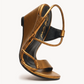 Candela Burnished Gold Heel – Bronze, flexible sole