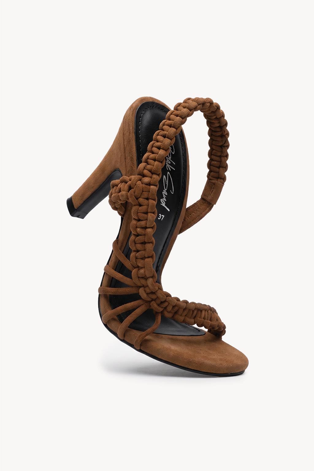 Trenzada Cognac Woven Heel, Tobacco — 06 sole