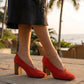 Aurelia Oro Block Heel