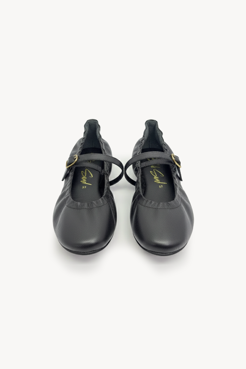 Buckla Mary Jane, Black — 04 three-quarter
