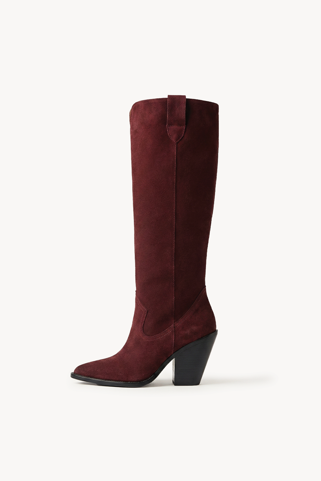Azarelle – Tall Dress Boots, Burgundy — 04 side profile 2