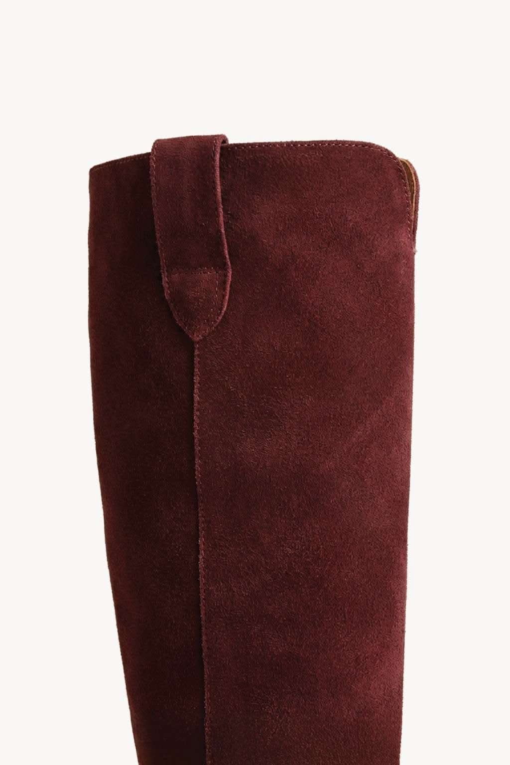 Azarelle – Tall Dress Boots, Burgundy — 02 close-up