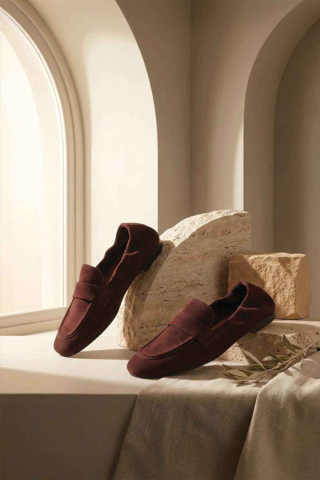 Calm Loafer, Burgundy — 08 styled