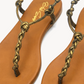 Azahara T-Strap Sandal – Bronze, close-up