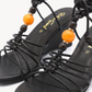 Luciana Strappy Wedge – Black, close-up