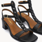 Amaranta Cage Sandal – Black, close-up