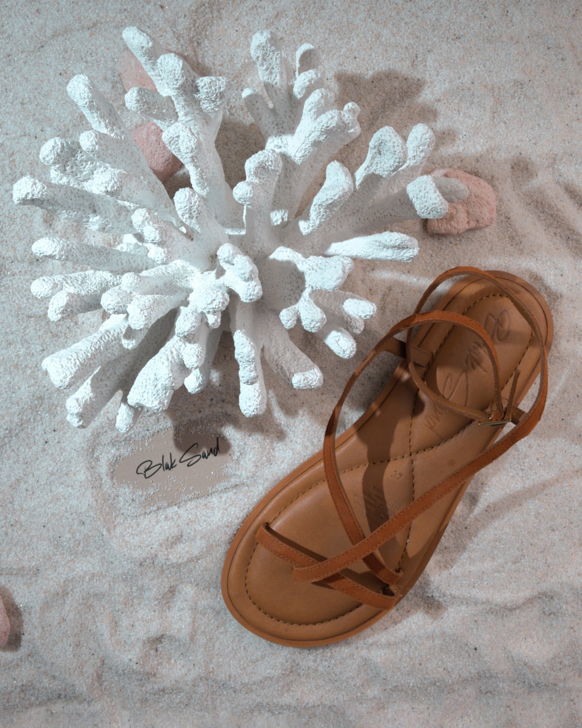 Womens flat comfort sandals with cushioned footbed