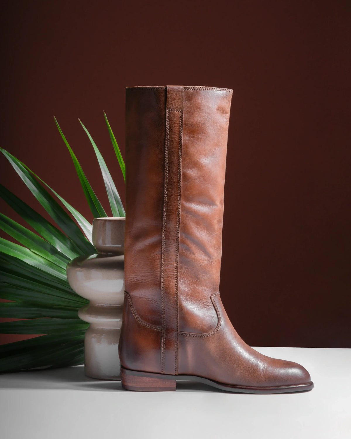 Nomare Tall Boot, Tan — 06 styled