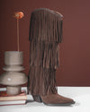 NoirCascasde – Three Layer Fringe Boots