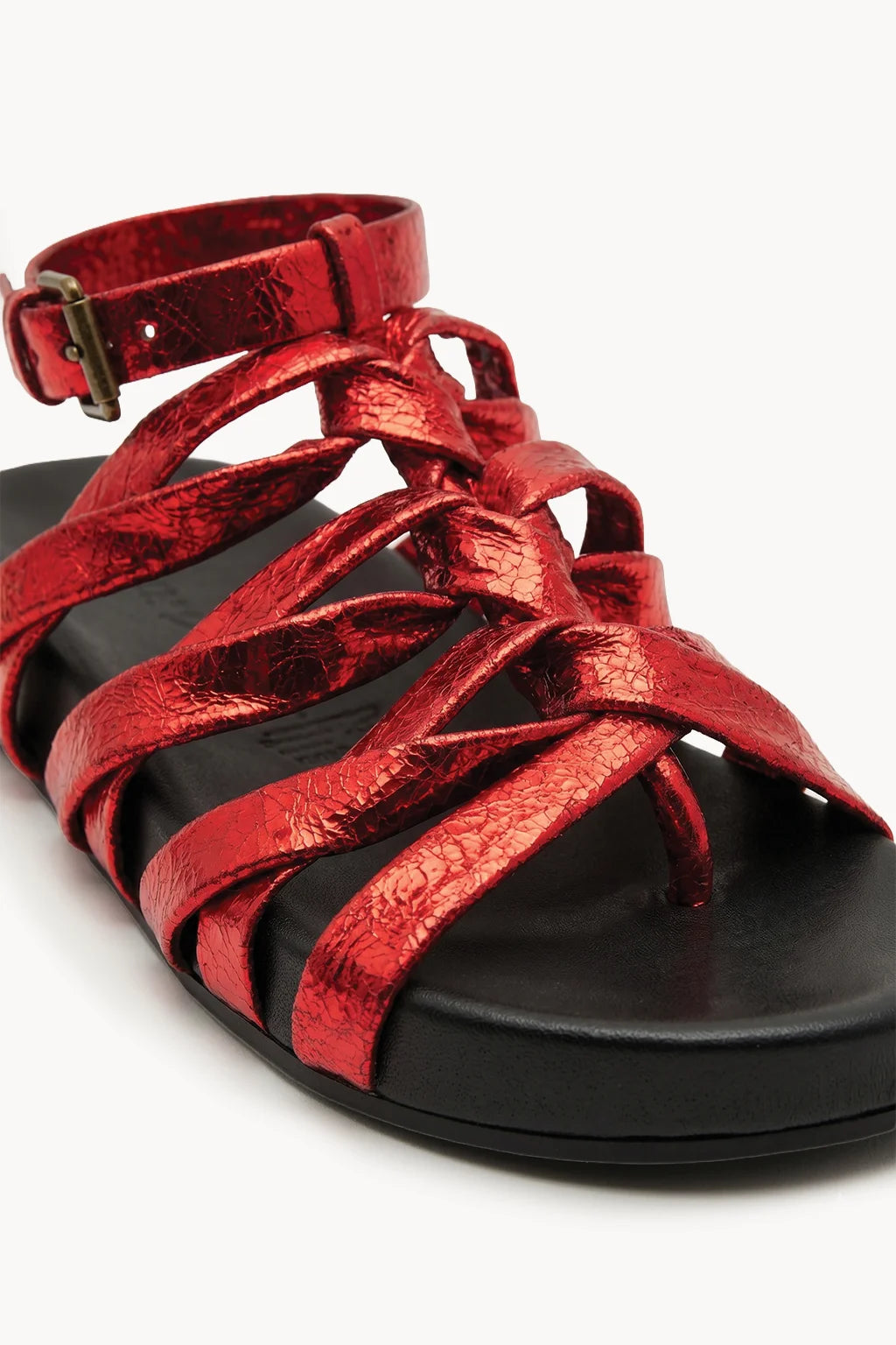 Ephyra Sandal, Metallic Red — 03 close-up