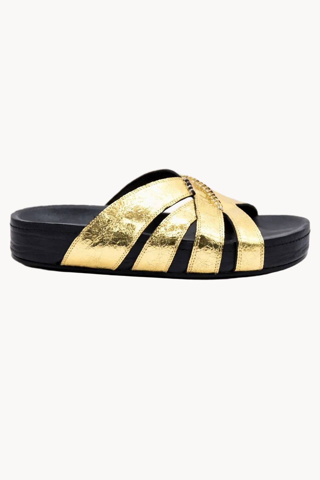 Romanov Zoloto-  Slides, Gold — 01 side profile