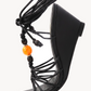 Luciana Strappy Wedge – Black, flexible sole