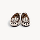 Maelia Woven Moccasin – White & Brown, front