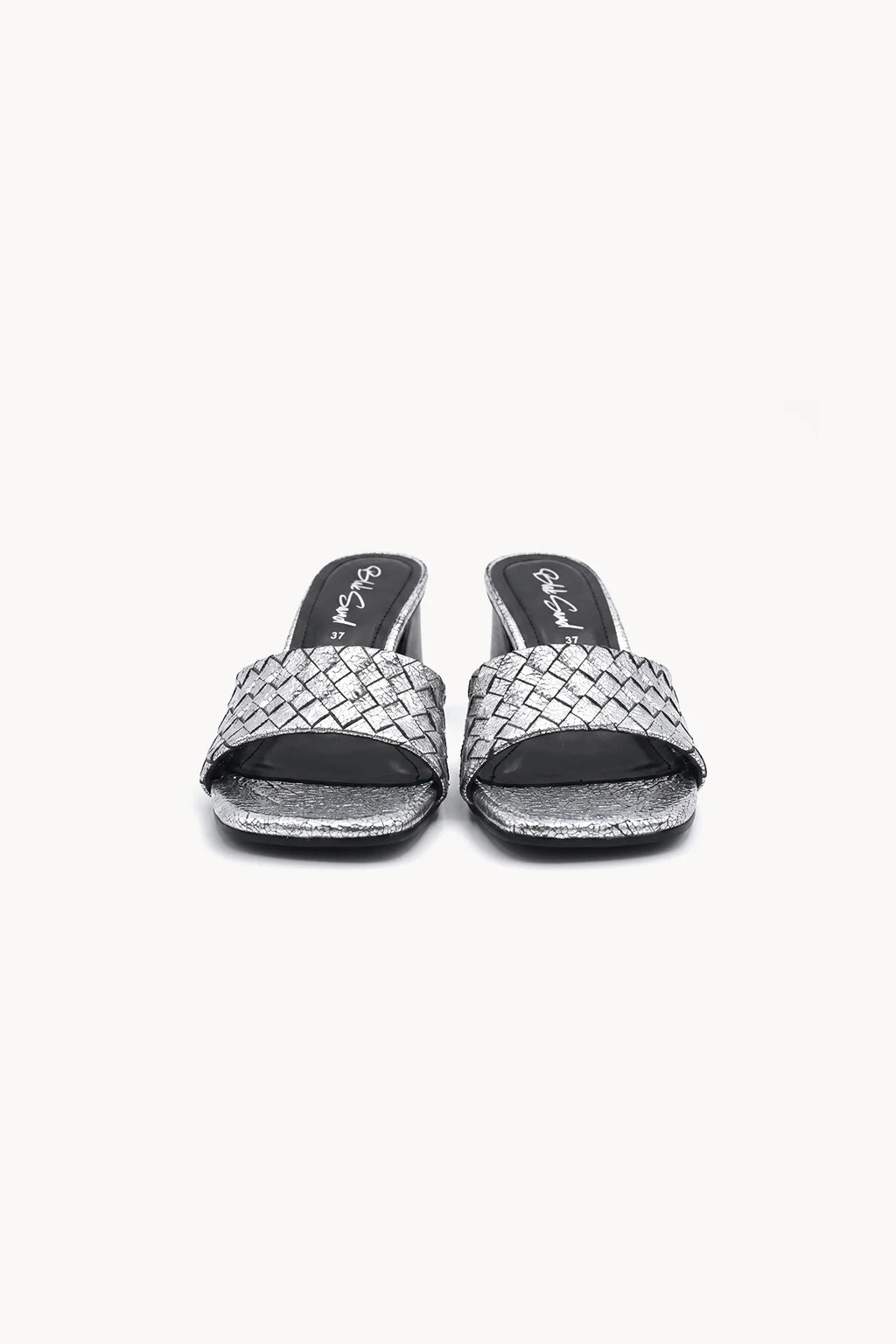 Velada  Metallic Woven Heel, Silver — 01 pair