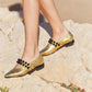 Gold Ballerina Shoes