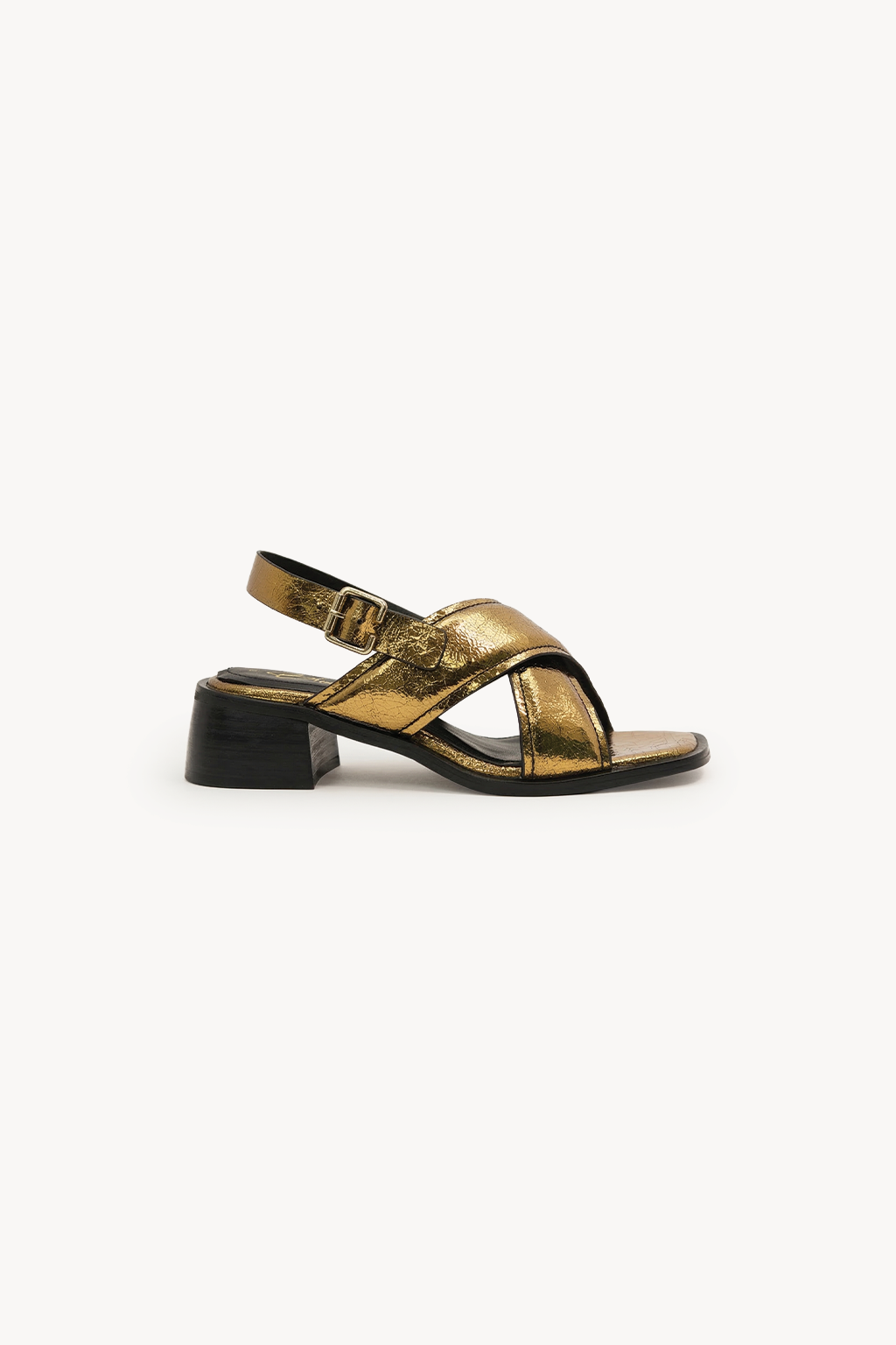 Fasce Milano - Sandal, Antique Gold — 03 side profile
