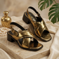 Golden Block Heels