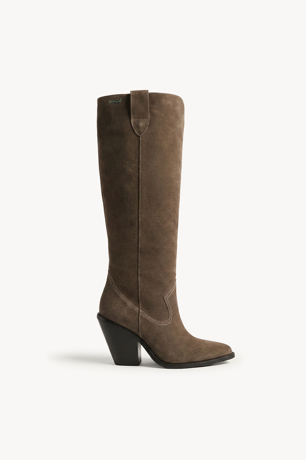 Azarelle – Tall Dress Boots, Grey — 03 side profile