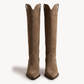 Classic women’s tall dress boots with pointed toe