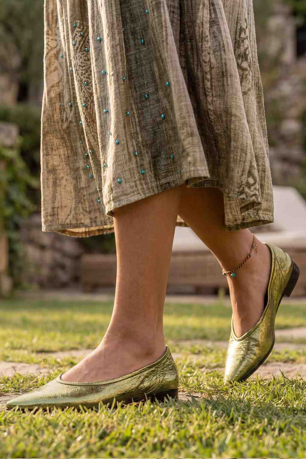 Halo Ballerina, Olive — 06 on the foot