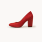 Decollete Camoscio – Block Heel