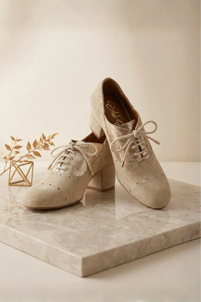 Venezia Oro Brogue Heel