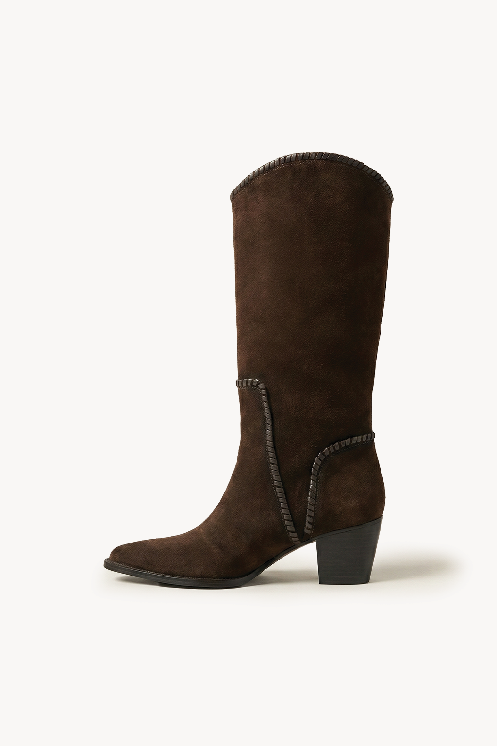 Kaelin – Mid Boots with Artisan Stitching, Chocolate — 04 side profile 2