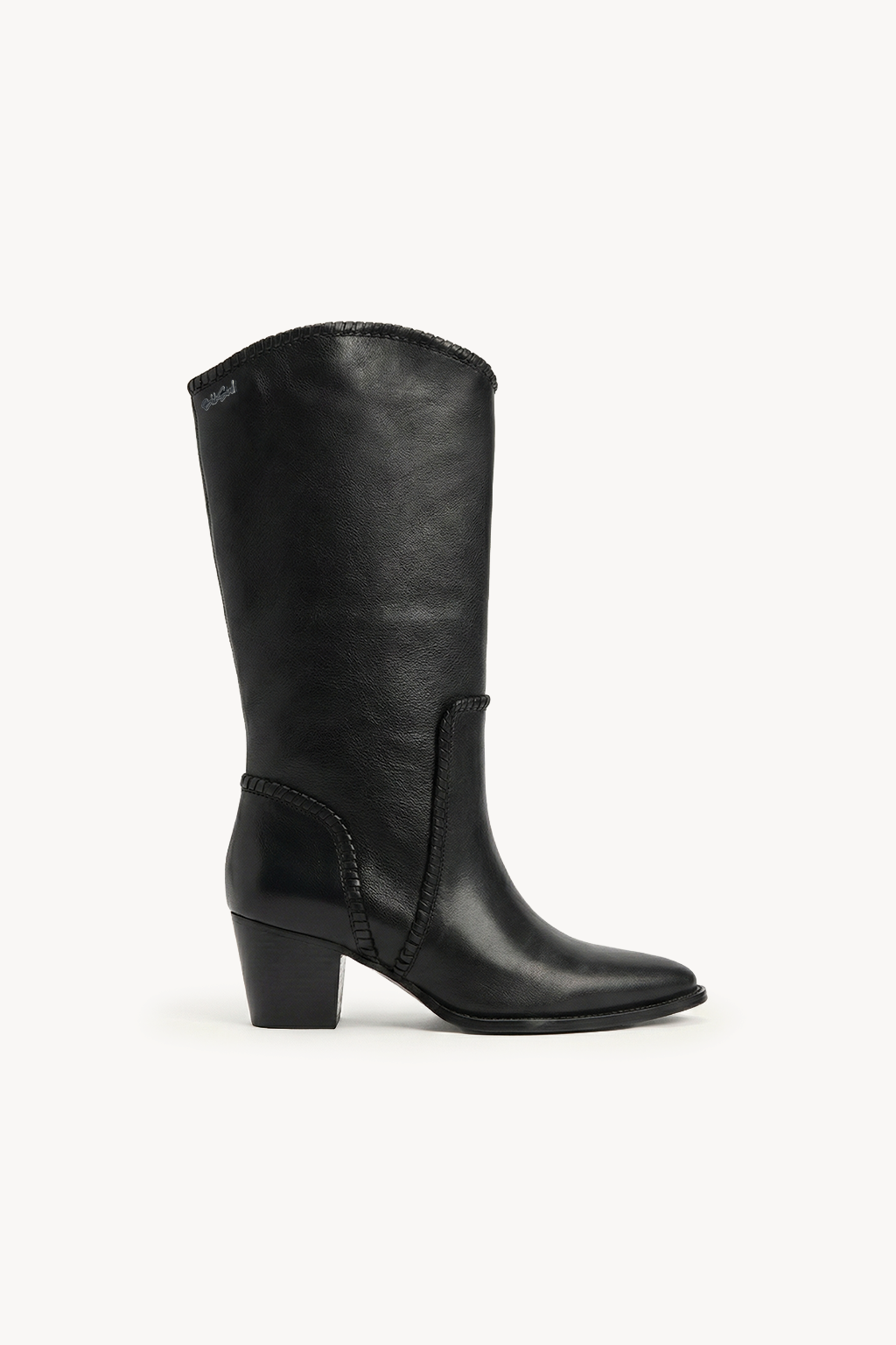 Kaelin – Mid Boots with Artisan Stitching, Dark Brown — 03 side profile