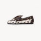 Maelia Woven Moccasin – White & Brown, left