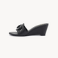 Carlota Crystal Wedge – Black, left