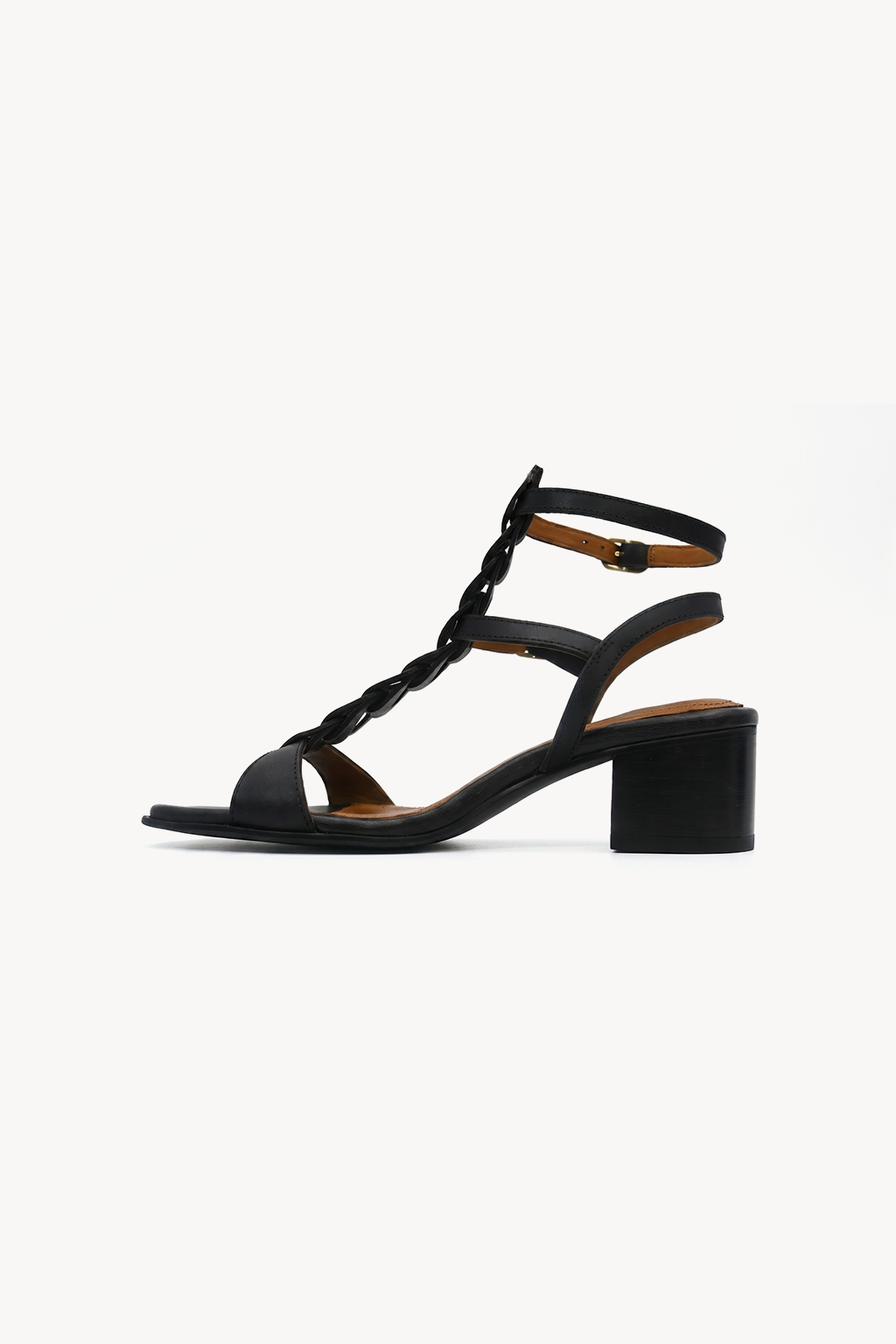 Amaranta Cage Sandal, Black — 04 side profile 2