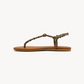 Azahara T-Strap Sandal – Bronze, left