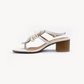 Cala Knotted Sandal – White, left
